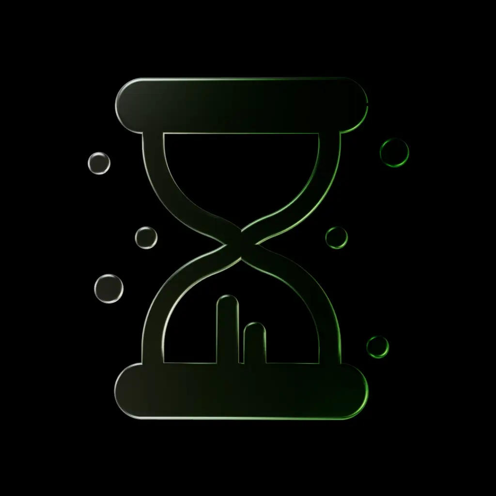 Sanduhr-Icon als Symbol für die kurze Anbaudauer von Microgreens
