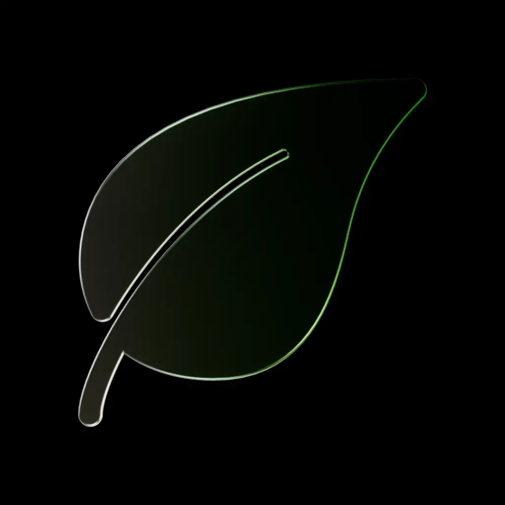 Blatt-Icon als Symbol für den Anbau frischer Microgreens